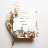 Save the Date Tuscan Wedding San Gimignano Italy Kaart