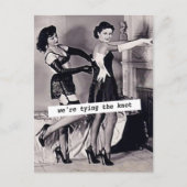  Save the Date (Twee vrouwen) "De knoop doorhakken Aankondigingskaart (Voorkant)