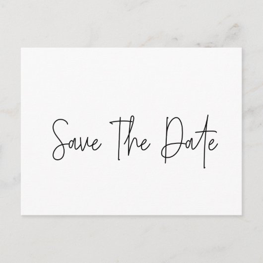 Save the Date | Typografie Briefkaart (Voorkant)