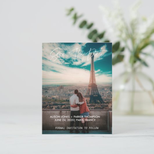 Save the date | Typografie Briefkaart (Staand voorkant)