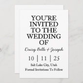 Save The Date Uitnodiging (Voorkant / Achterkant)