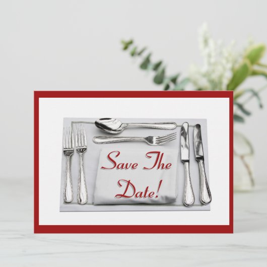 Save the date! Uitnodiging (Staand voorkant)