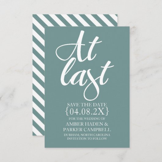 Save the Date Uitnodiging | Eindelijk  (Voorkant / Achterkant)