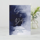 Save the Date Uitnodiging – Elegante bruiloft Aank (Staand voorkant)