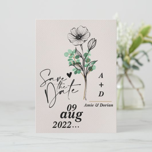 save the date uitnodigingen (Staand voorkant)