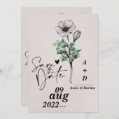 save the date uitnodigingen (Voorkant / Achterkant)