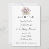 Save the Date ~ Uitnodigingen Trouwroze Rozen (Achterkant)