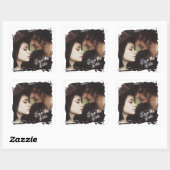 Save the Date | Unique Photo Template Wedding Vierkante Sticker (Vel)