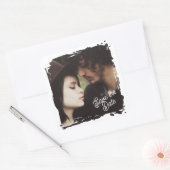 Save the Date | Unique Photo Template Wedding Vierkante Sticker (Envelop)