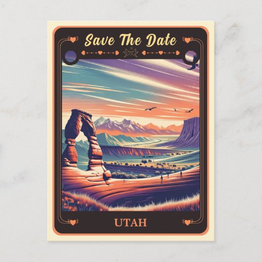 Save the date | Utah Invitation Briefkaart (Voorkant)
