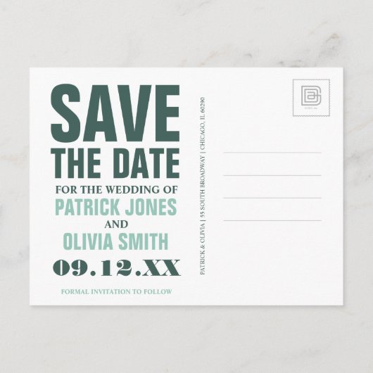 Save the date | Vancouver, Canada Aankondigingskaart (Achterkant)