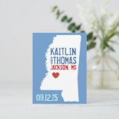 Save the Date -  - Verenigde Staten Aankondigingskaart (Staand voorkant)