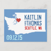 Save the Date - - Verenigde Staten Aankondigingskaart (Voorkant)