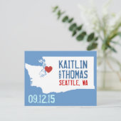 Save the Date -  - Verenigde Staten Aankondigingskaart (Staand voorkant)