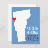 Save the Date -  - Vermont Aankondigingskaart (Voorkant / Achterkant)
