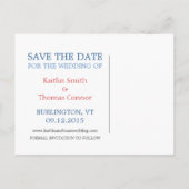 Save the Date -  - Vermont Aankondigingskaart (Achterkant)