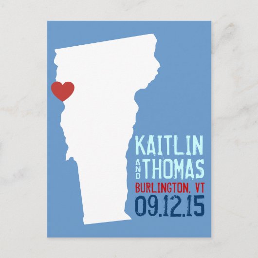 Save the Date -  - Vermont Aankondigingskaart (Voorkant)