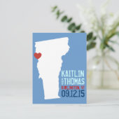 Save the Date -  - Vermont Aankondigingskaart (Staand voorkant)