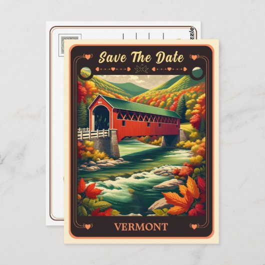 Save the date | Vermont Invitation Briefkaart (Voorkant / Achterkant)