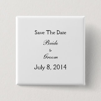 Save the date vierkante button 5,1 cm