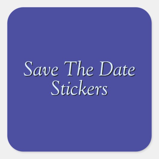 Save the date! vierkante sticker (Voorkant)