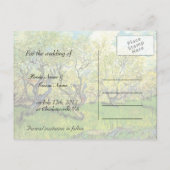 Save the Date, Vincent van Gogh, Orchard in Blosso Aankondigingskaart (Achterkant)