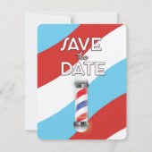 Save the Date Vintage Kapperszaak (Achterkant)