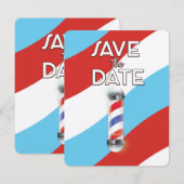 Save the Date Vintage Kapperszaak (Voorkant / Achterkant)