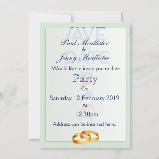 Save the Date Vintage Kapperszaak Kaart (Voorkant)