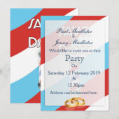 Save the Date Vintage Kapperszaak Kaart (Voorkant / Achterkant)