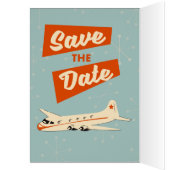 Save the Date vintage reisposter (Binnen (Links))