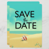 Save the Date Vintage Strand (Voorkant / Achterkant)