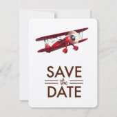 Save the Date vintage tweedekker (Achterkant)