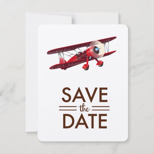 Save the Date vintage tweedekker (Voorkant)