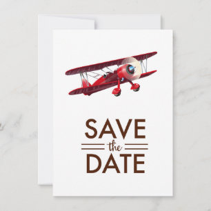 Save the Date vintage tweedekker Kaart