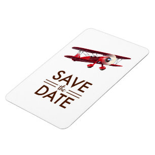 Save the Date vintage tweedekker Magneet