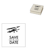 Save the Date vintage tweedekker Rubberstempel (Gestempeld)