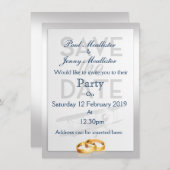 Save the Date Vintage Vliegtuig Kaart (Voorkant / Achterkant)