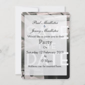 Save the Date Vintage Vliegtuughangar Kaart (Voorkant)