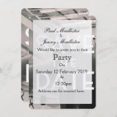 Save the Date Vintage Vliegtuughangar Kaart (Voorkant / Achterkant)