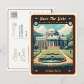 Save the date | Virginia Invitation Briefkaart (Voorkant / Achterkant)
