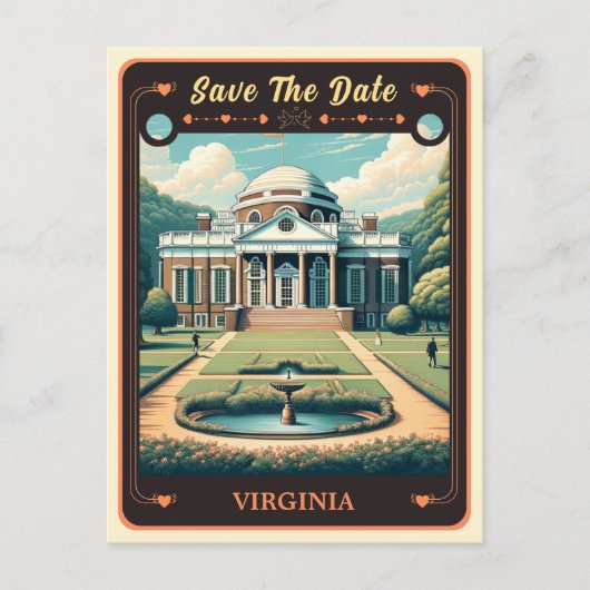 Save the date | Virginia Invitation Briefkaart (Voorkant)