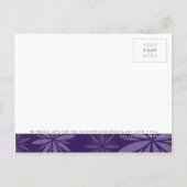 SAVE THE DATE :: vitaliteit paarse Aankondigingskaart (Achterkant)