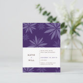SAVE THE DATE :: vitaliteit paarse Aankondigingskaart (Staand voorkant)
