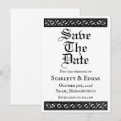 Save The Date Vlakke Aankondigingskaart- Aankondiging (Voorkant / Achterkant)