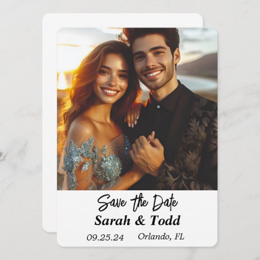 Save The Date Vlakke Kaart (Voorkant / Achterkant)