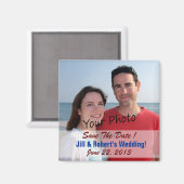 Save the date! Voor bruiloft of? Fotomagneten Magneet (Voorkant / Achterkant)