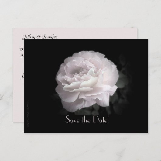 Save the Date Vow Verlengingsceremonie Bord Roze R Aankondigingskaart (Voorkant / Achterkant)