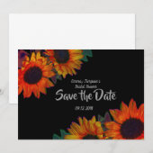 Save the Date, Vrijgezellenfeest Zonnebloemen Save The Date (Voorkant / Achterkant)