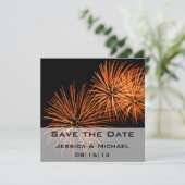 Save the Date Vuurwerk 2 Aankondiging (Staand voorkant)